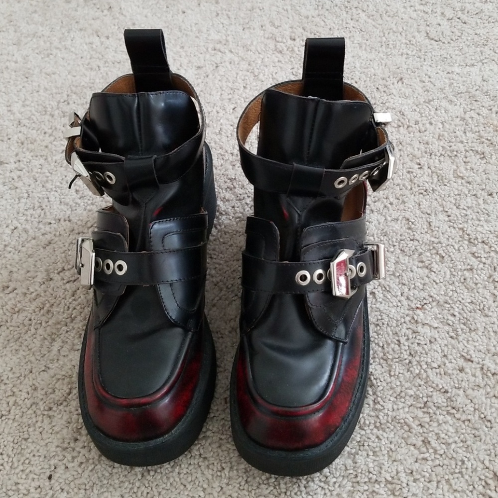 Jeffrey Campbell red/black booties size 7.5